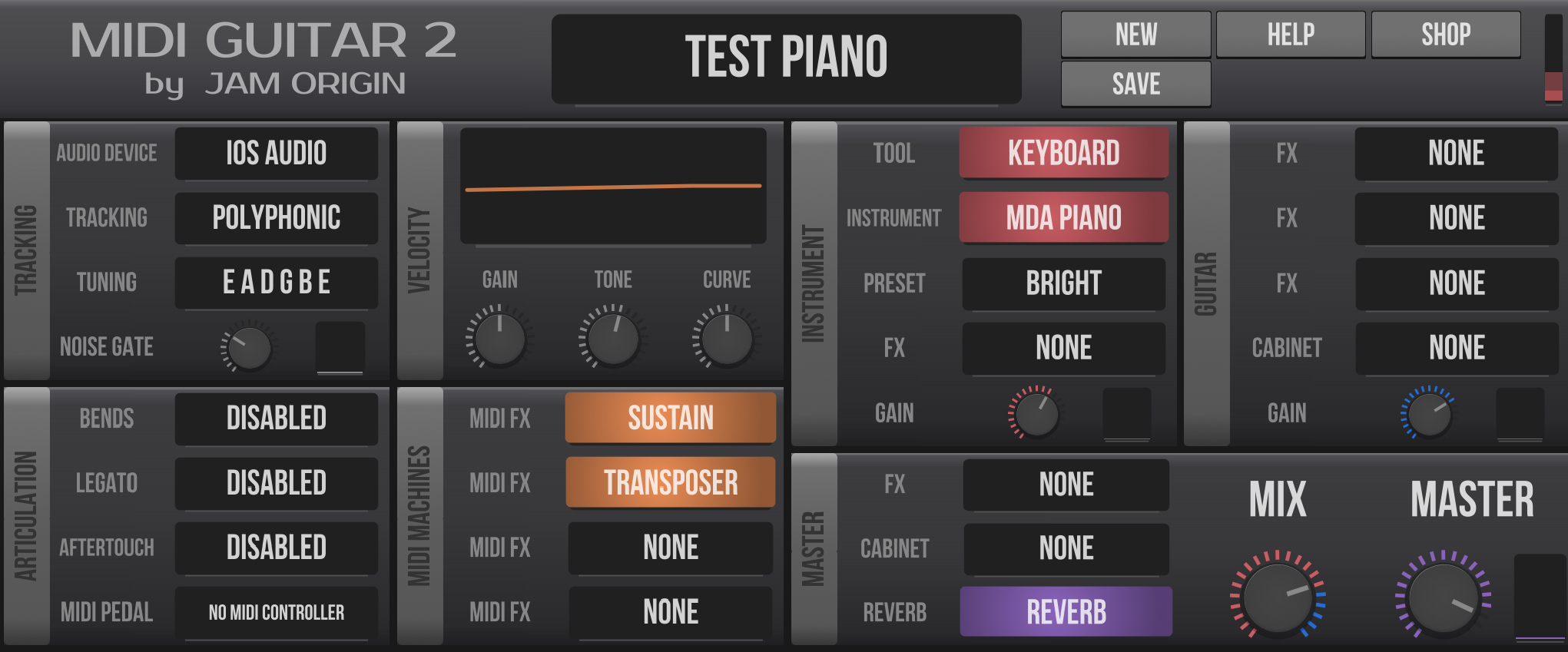 garageband midi guitar